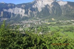 9h07 - ...en montant Bourg D'Oisans s'éloigne....en bas